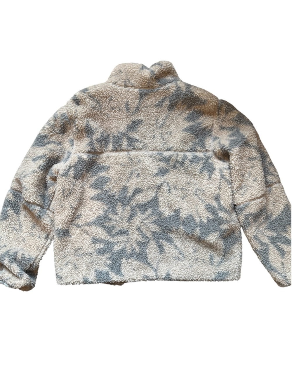 Patagonia Women’s Lunar Frost Zip Up Fleece Jacket Cream Gray XL - Picture 3 of 5
